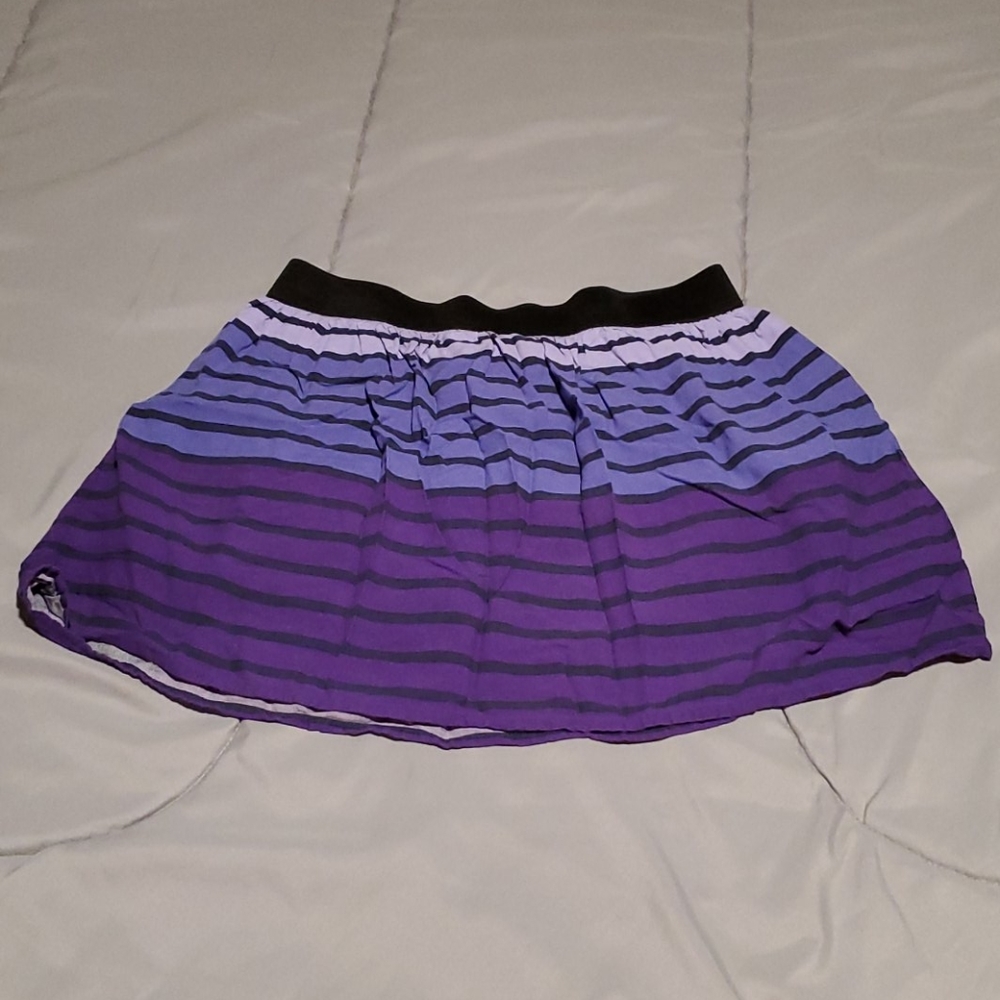 EUC Black & Purple Ombre Striped Skirt